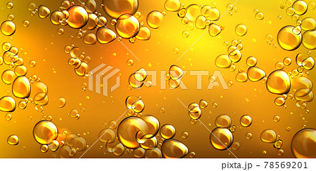 Vector realistic yellow oil with air bubbles Vector realistic yellow oil with air bubbles 78569201
