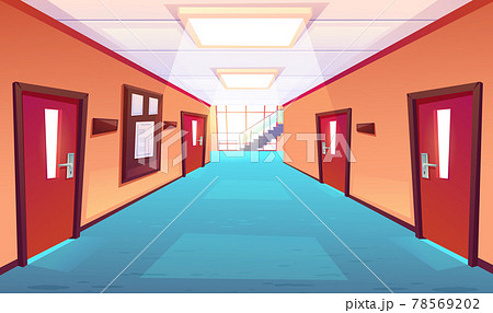 School corridor, hallway of college or university School corridor, hallway of college or university 78569202