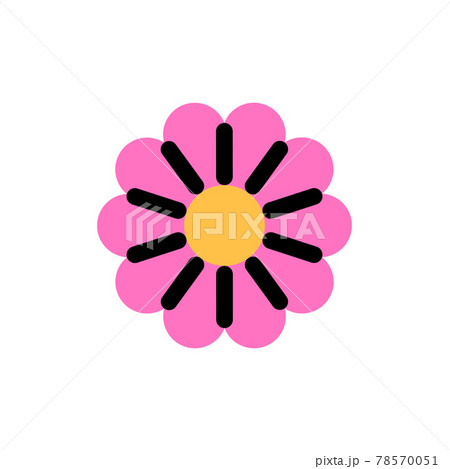 Flower. Vector logo in bold line style 78570051