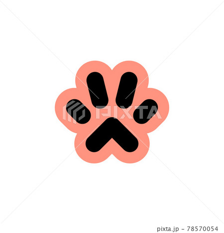 Dog foot. Vector logo in bold line style 78570054