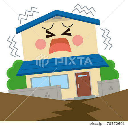 住宅　災害　地盤沈下 78570601