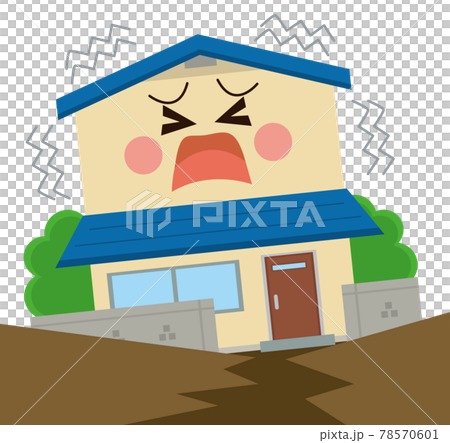 住宅　災害　地盤沈下 78570601