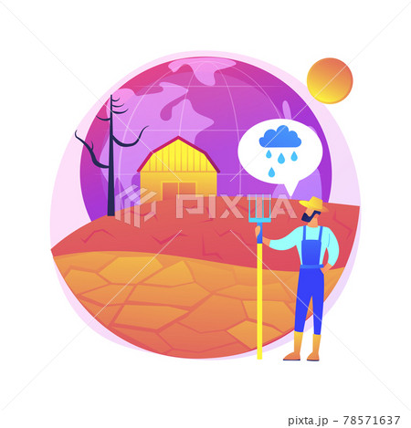 Drought abstract concept vector illustration. Drought abstract concept vector illustration. 78571637