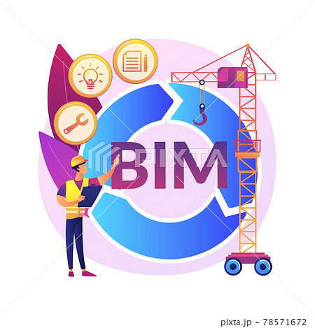 Building information modeling abstract concept vector illustration. 78571672