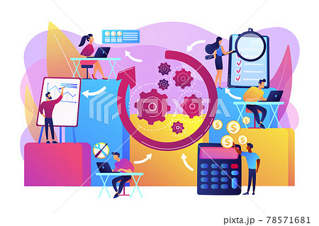 Workflow processes vector illustration. 78571681