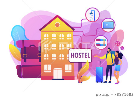 Hostel services concept vector illustration 78571682