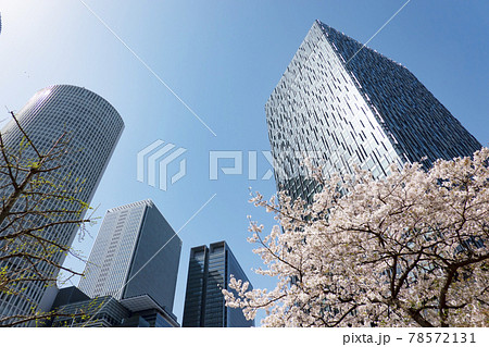 名古屋駅前のビル街 名古屋駅前のビル街 78572131