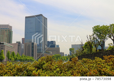 皇居外苑から望む東京ミッドタウン日比谷 日比谷方面ビル群 皇居外苑から望む東京ミッドタウン日比谷 日比谷方面ビル群 78573098