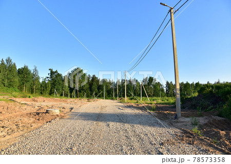 Road construction in the countryside. Road construction in the countryside. 78573358