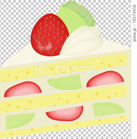 Strawberry and melon cake 78573416