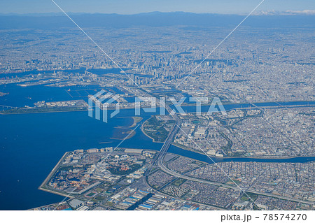 東京上空からの都市風景 78574270