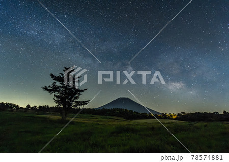 富士山　夏の天の川 78574881