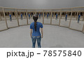 illustration woman reflecting himself in the mirrors, surreal concept 3d render 78575840