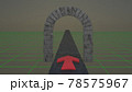 Road with arc arrow into the virtual way 3d illustration 78575967