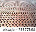 rusty perforated metal sheet floor 78577368