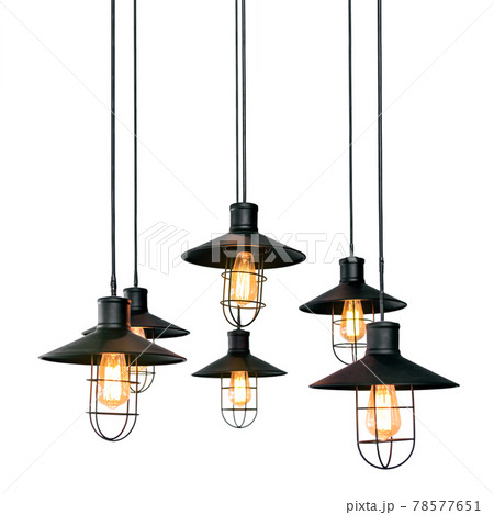 vintage light bulb isolated on white background 78577651
