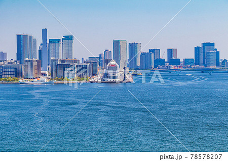 【東京の都市風景】レインボーブリッジからの東京都市眺望 【東京の都市風景】レインボーブリッジからの東京都市眺望 78578207