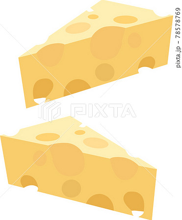 穴あきチーズのベクターイラスト素材 78578769