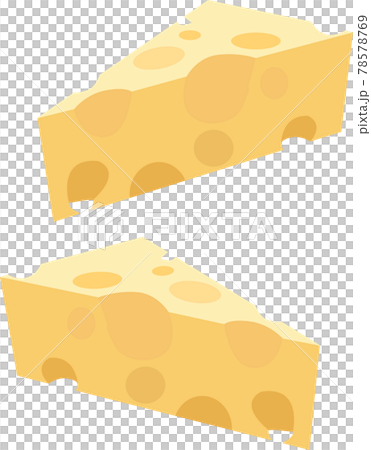 穴あきチーズのベクターイラスト素材 78578769