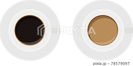 コーヒー・カフェラテ・ホットドリンクのベクターイラスト素材 78579097