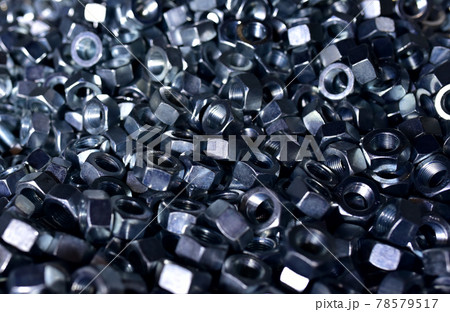 Background of screw bolts, Internal screw, bolts closeup, many screws.  78579517