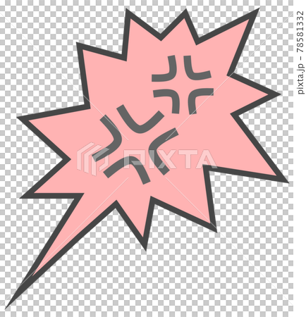 大声で激怒する吹き出しイラスト 78581332