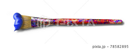 使い込まれた絵筆。アート、絵画のイメージ 78582895