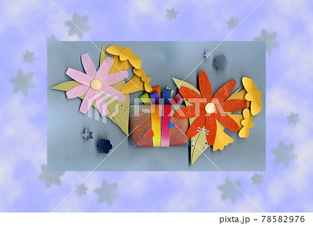 12星座と花言葉のポストカード12 7のイラスト素材