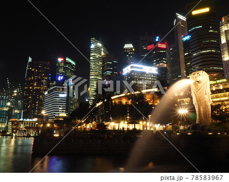 シンガポールの街並の写真素材