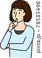 何かを考えている女性のイラスト 78585496