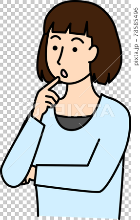 Illustration of a woman thinking about something Illustration of a woman thinking about something 78585496