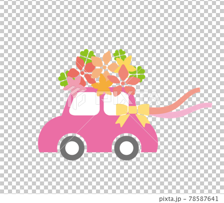 花車粉紅色白色背景 78587641