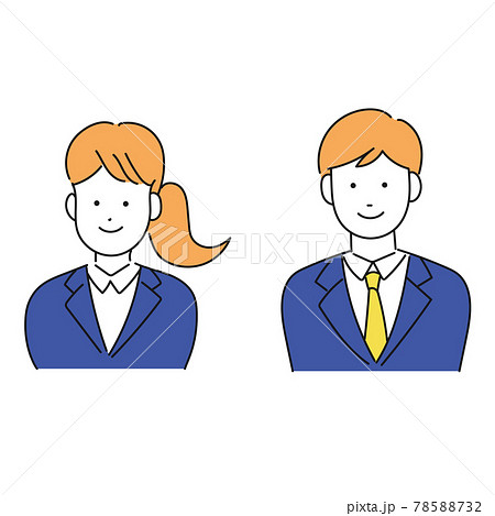 新入社員の男女のイラスト 新入社員の男女のイラスト 78588732