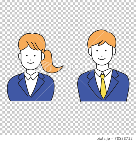 新入社員の男女のイラスト 新入社員の男女のイラスト 78588732