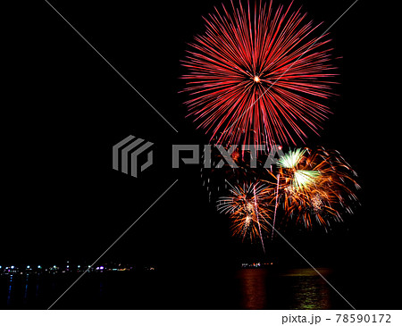 Colorful fireworks against the night sky Colorful fireworks against the night sky 78590172
