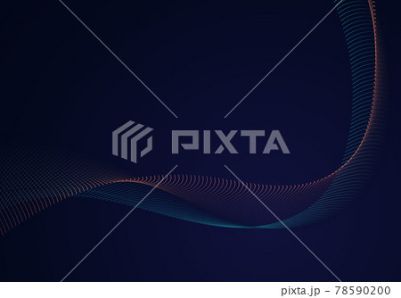 Abstract modern fluid dots particles wave line...のイラスト素材 [78590200] - PIXTA