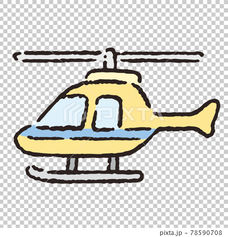 乗り物 ヘリコプターのイラスト素材