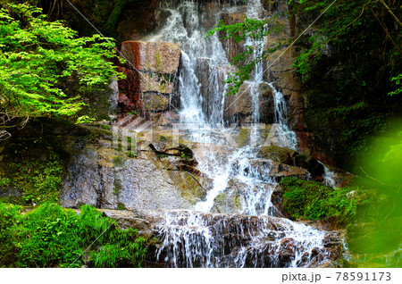 串原の七つの滝のひとつ、来若（くじゃく）の滝 78591173