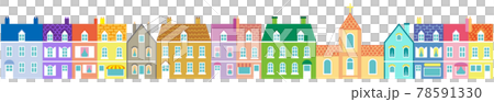 Street with colorful European houses Street with colorful European houses 78591330