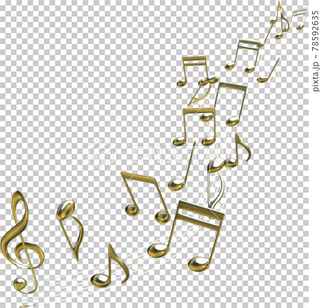金幣和五線譜 CG 插圖 金幣和五線譜 CG 插圖 78592635