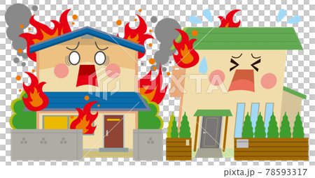 住宅　火事　火災　延焼 78593317