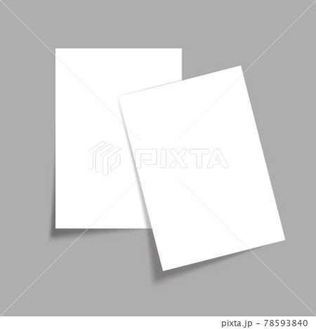 White blank paper sheet with shadow isolated on grey background. 78593840