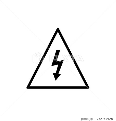 High voltage sign. Vector illustration, flat design. High voltage sign. Vector illustration, flat design. 78593920