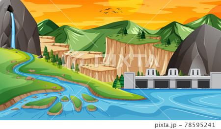 Land and water geography landscape 78595241