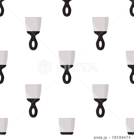 Simple trowel vector background. Hand tool for repair seamless pattern. 78599474