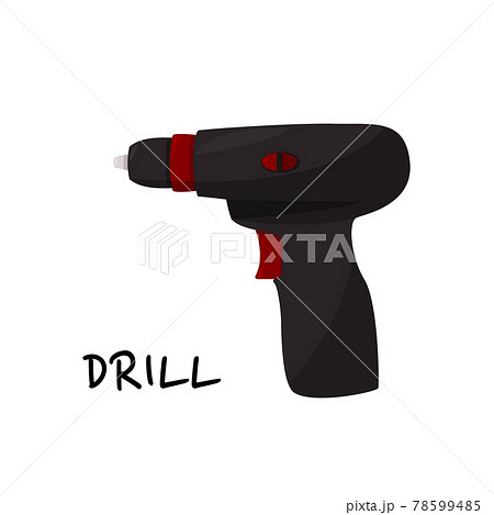 Drill vector illustration. Isolated for graphic and web design. Realistic screwdriver on white background. 78599485