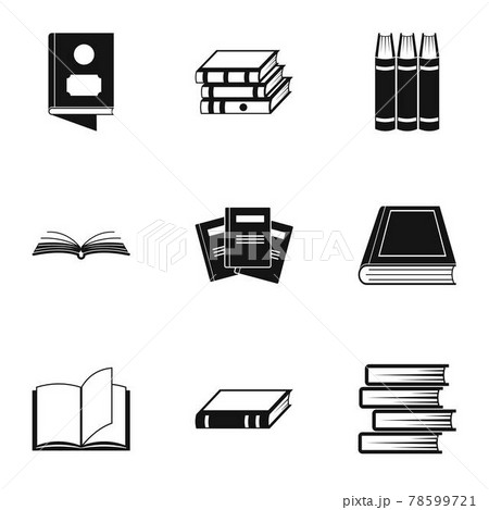 Reference icons set, simple style Reference icons set, simple style 78599721