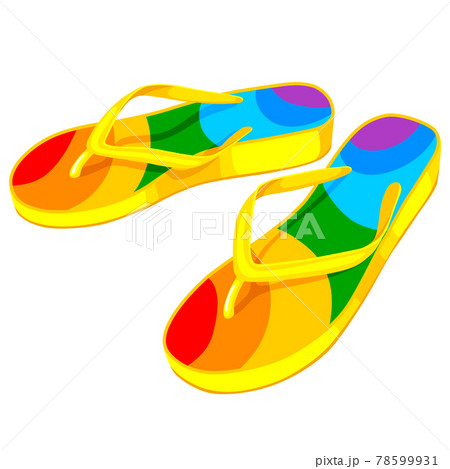 Rubber Colorful Flip Flops 78599931
