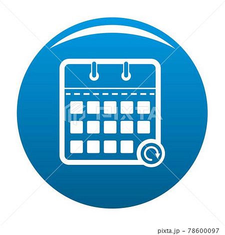 Calendar mobile icon blue vector 78600097