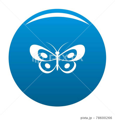 Tropical butterfly icon blue vector Tropical butterfly icon blue vector 78600266